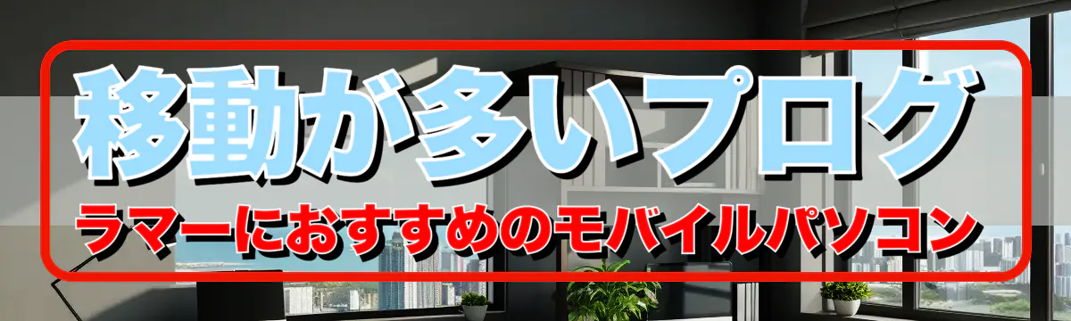 移動が多いプログラマーにおすすめのモバイルパソコン