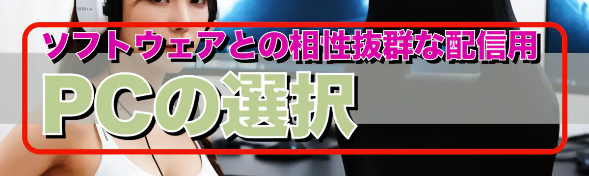 ソフトウェアとの相性抜群な配信用PCの選択
