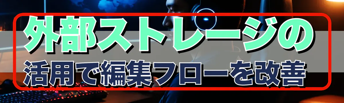 外部ストレージの活用で編集フローを改善