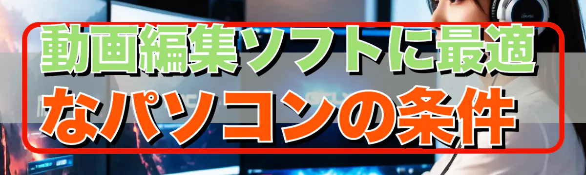 動画編集ソフトに最適なパソコンの条件