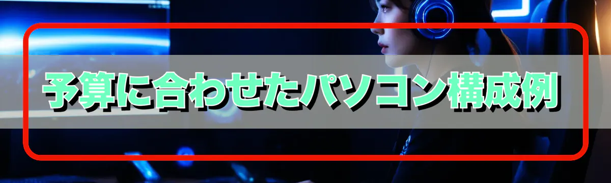 予算に合わせたパソコン構成例
