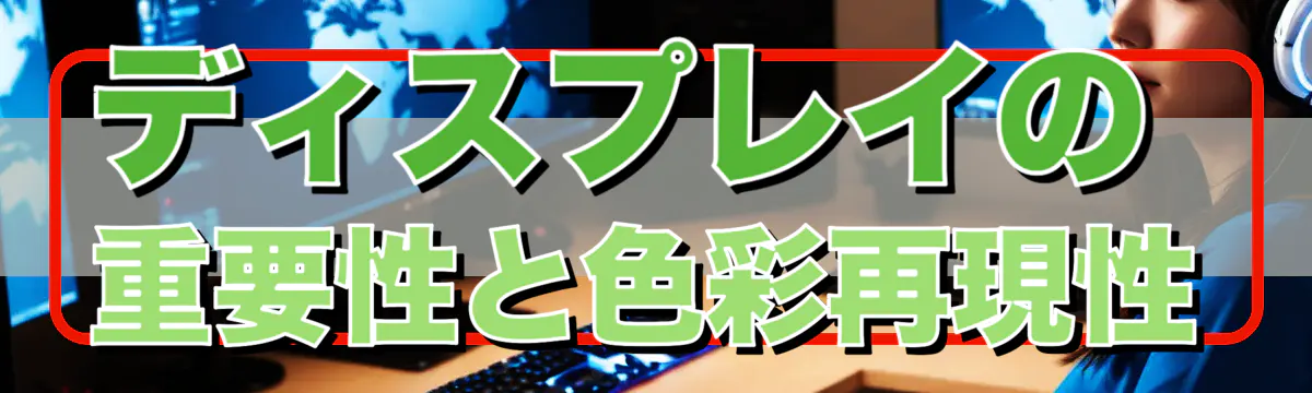 ディスプレイの重要性と色彩再現性