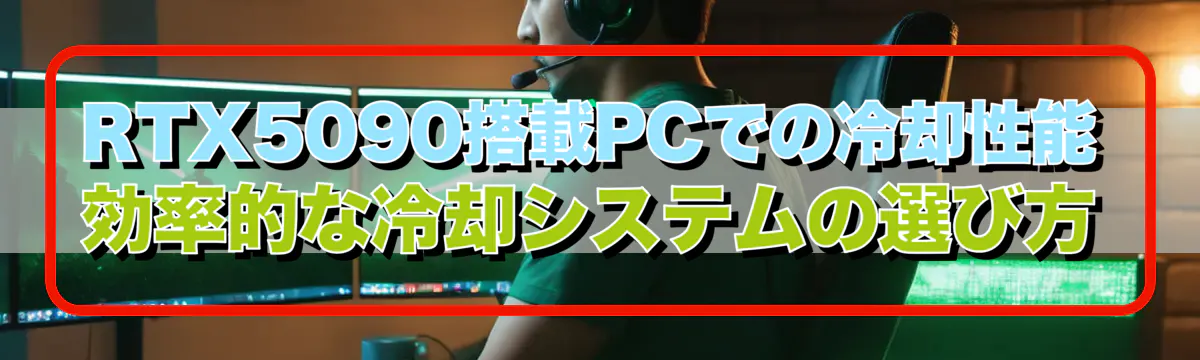 RTX5090搭載PCでの冷却性能 効率的な冷却システムの選び方