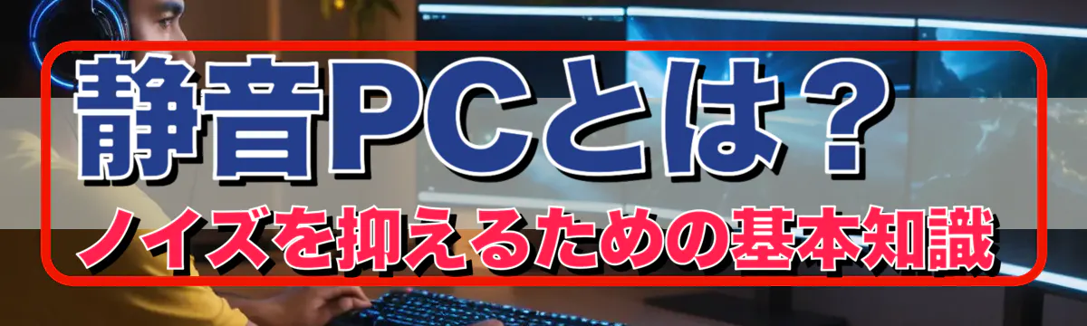静音PCとは？ノイズを抑えるための基本知識