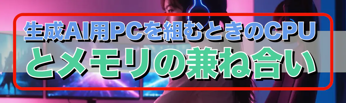 生成AI用PCを組むときのCPUとメモリの兼ね合い