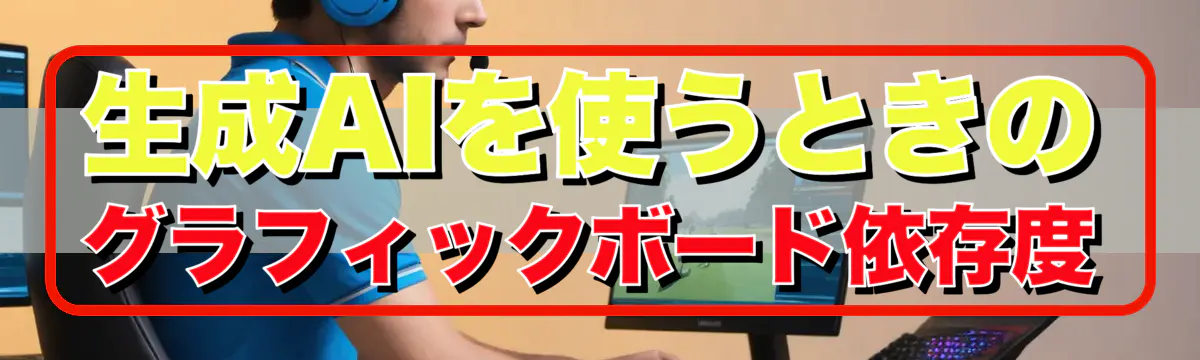 生成AIを使うときのグラフィックボード依存度