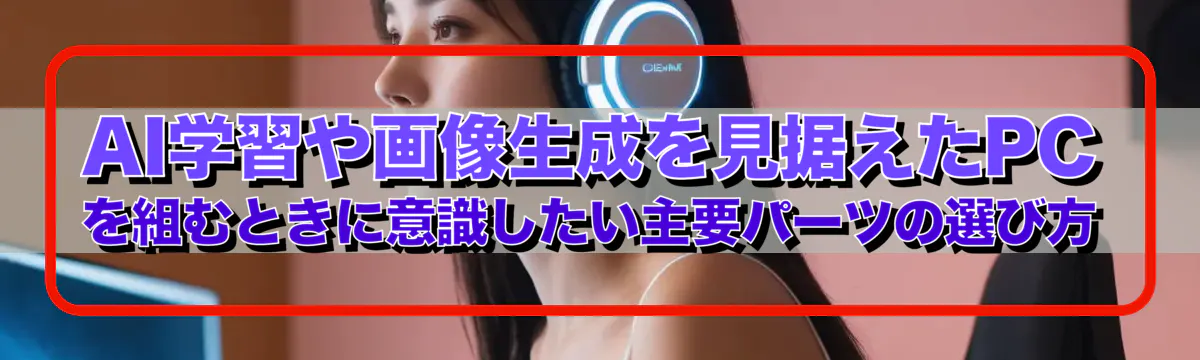 AI学習や画像生成を見据えたPCを組むときに意識したい主要パーツの選び方
