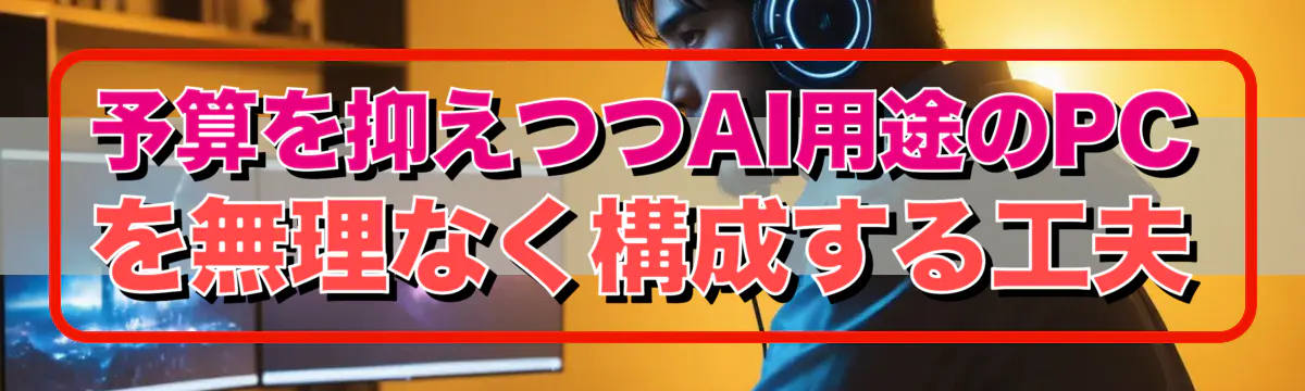 予算を抑えつつAI用途のPCを無理なく構成する工夫