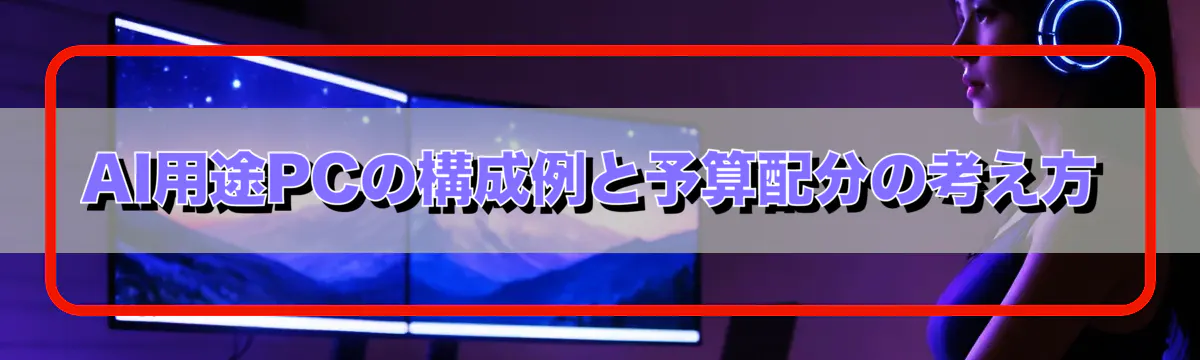 AI用途PCの構成例と予算配分の考え方