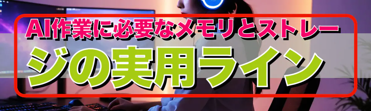 AI作業に必要なメモリとストレージの実用ライン