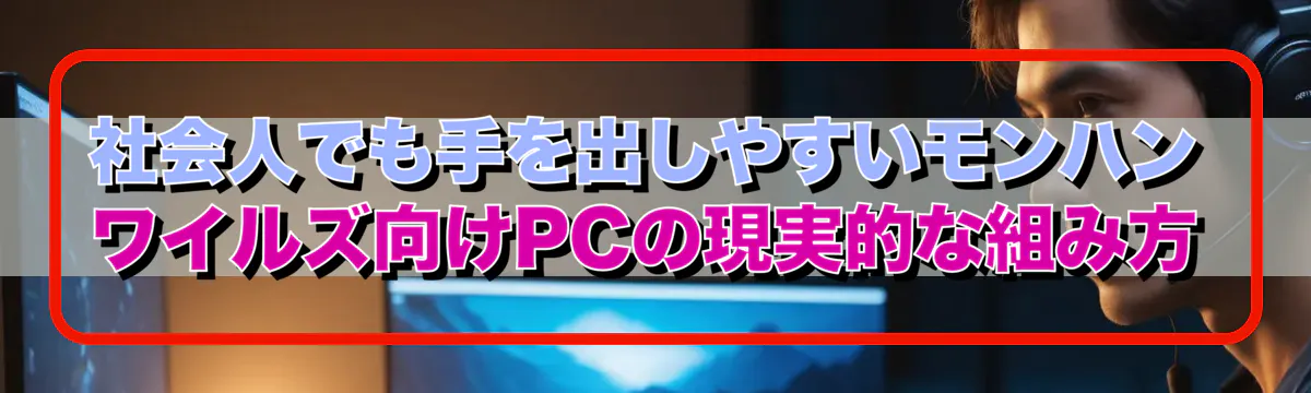 社会人でも手を出しやすいモンハン ワイルズ向けPCの現実的な組み方