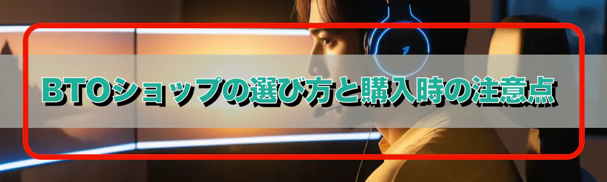 BTOショップの選び方と購入時の注意点
