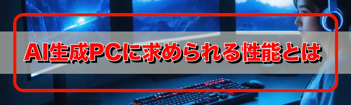 AI生成PCに求められる性能とは