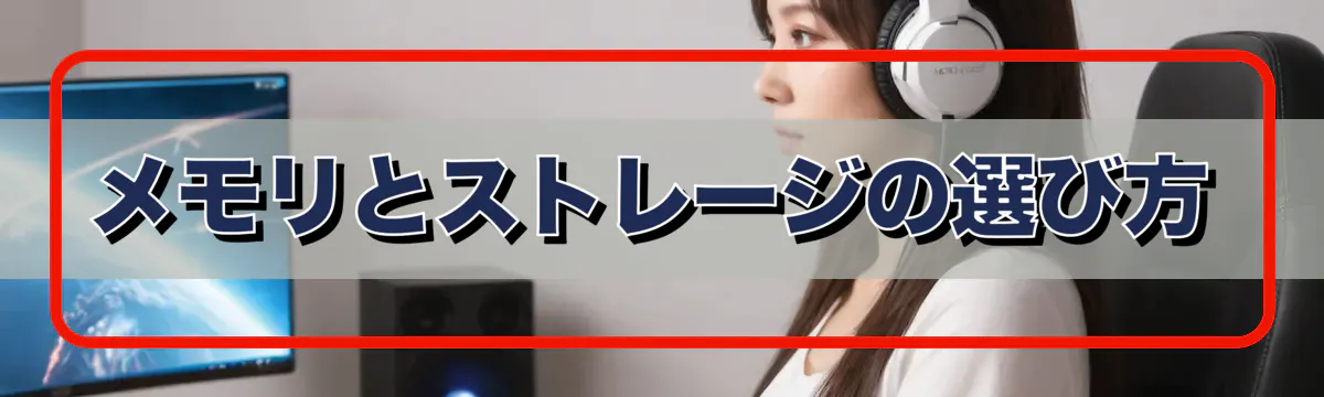 メモリとストレージの選び方