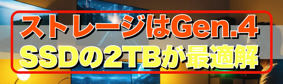ストレージはGen.4 SSDの2TBが最適解