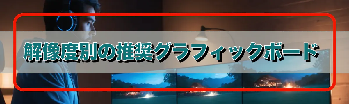 解像度別の推奨グラフィックボード