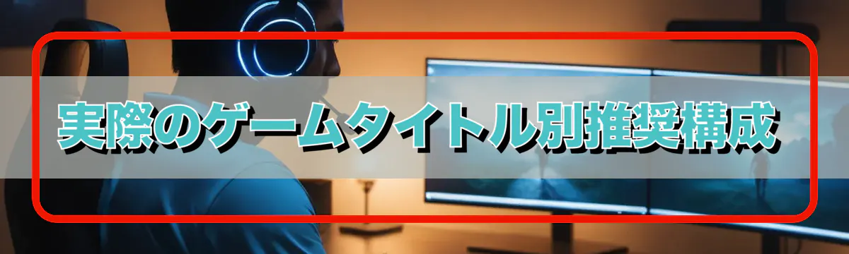 実際のゲームタイトル別推奨構成