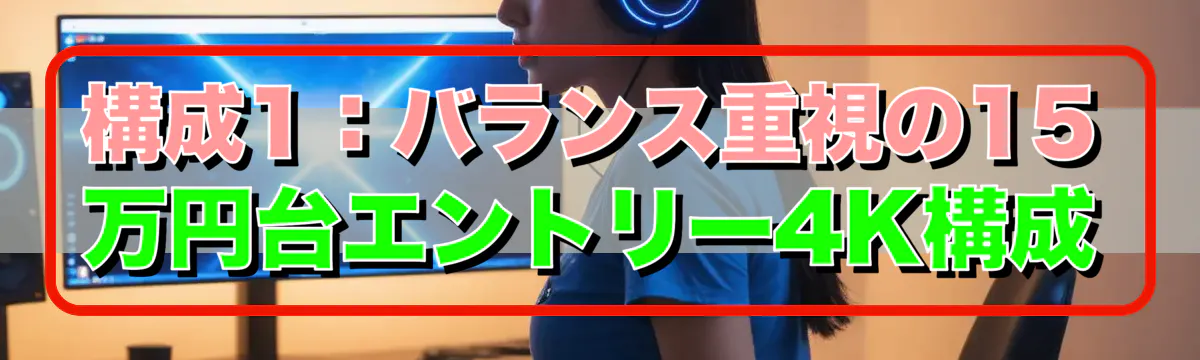 構成1:バランス重視の15万円台エントリー4K構成