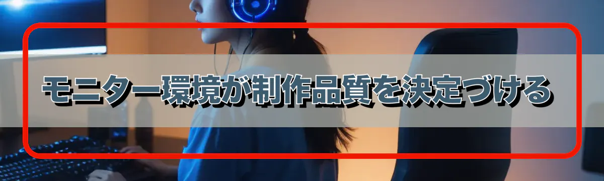 モニター環境が制作品質を決定づける