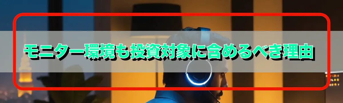 モニター環境も投資対象に含めるべき理由