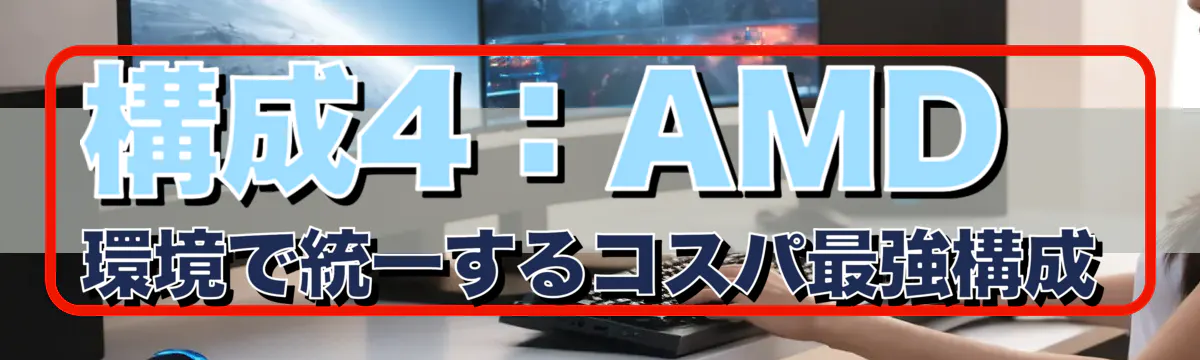 構成4:AMD環境で統一するコスパ最強構成