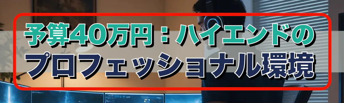 予算40万円：ハイエンドのプロフェッショナル環境