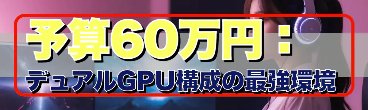 予算60万円：デュアルGPU構成の最強環境