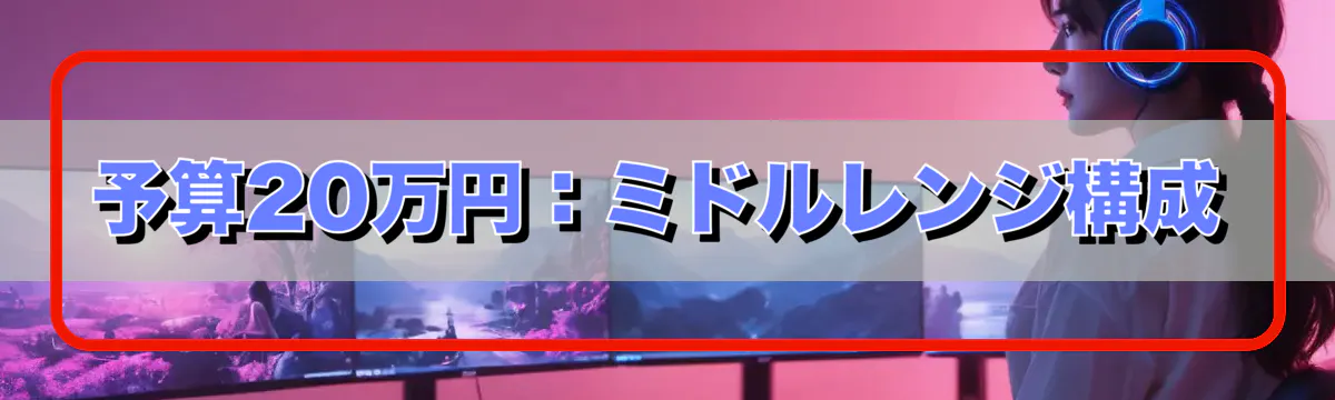 予算20万円:ミドルレンジ構成