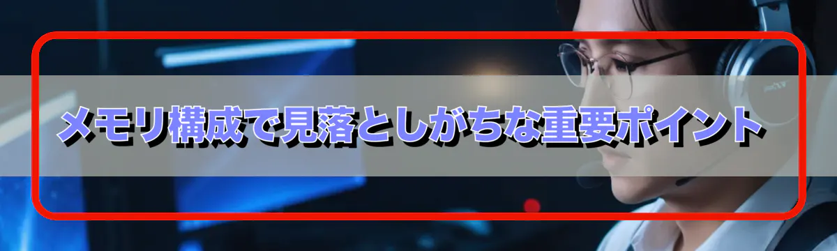メモリ構成で見落としがちな重要ポイント