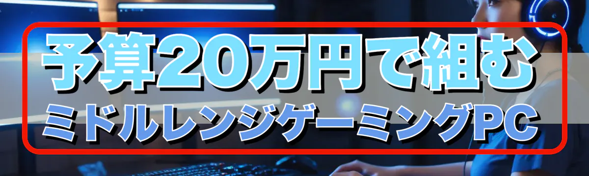 予算20万円で組むミドルレンジゲーミングPC
