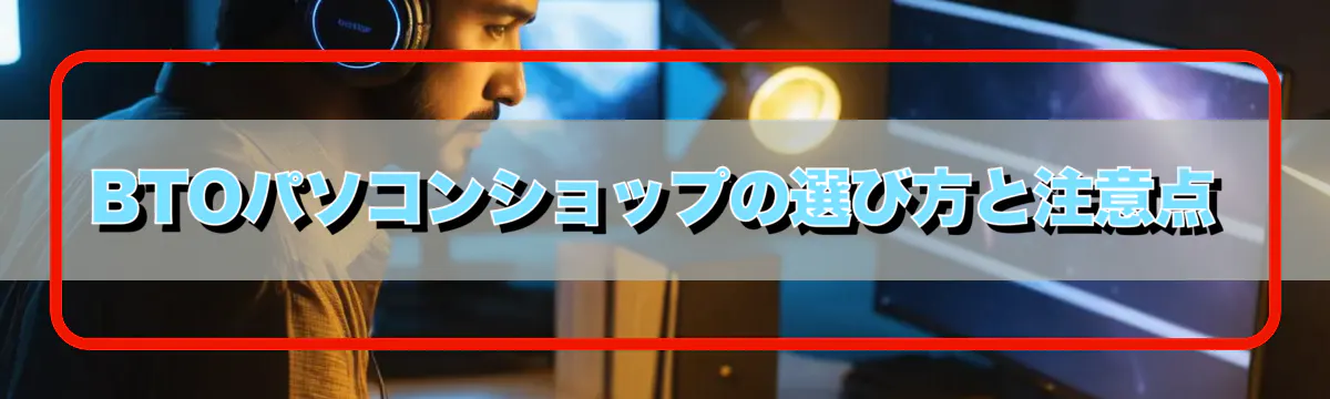 BTOパソコンショップの選び方と注意点