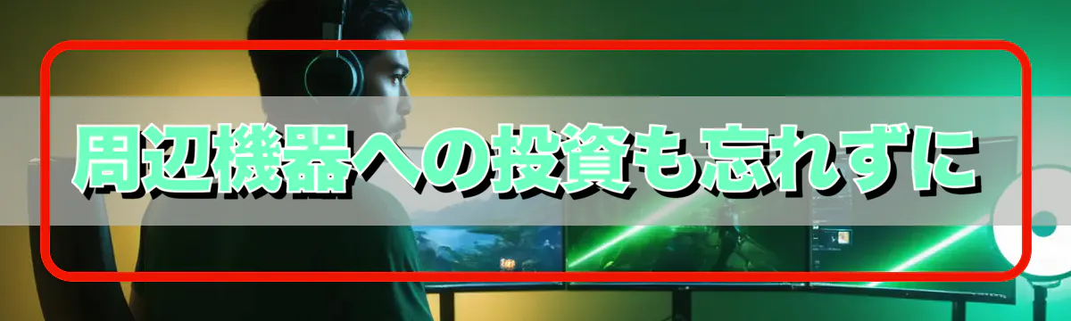 周辺機器への投資も忘れずに
