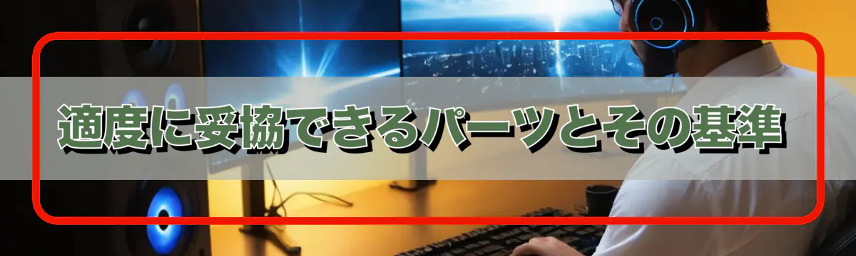 適度に妥協できるパーツとその基準