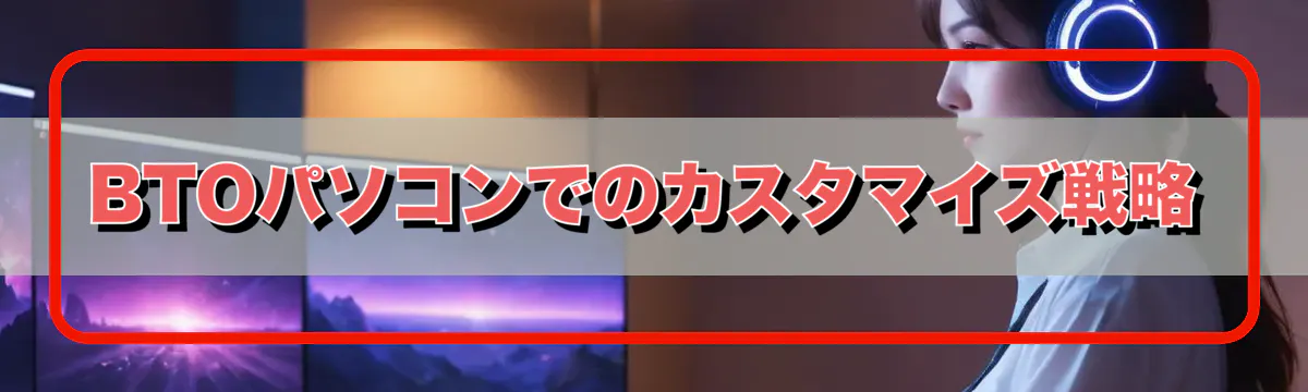 BTOパソコンでのカスタマイズ戦略