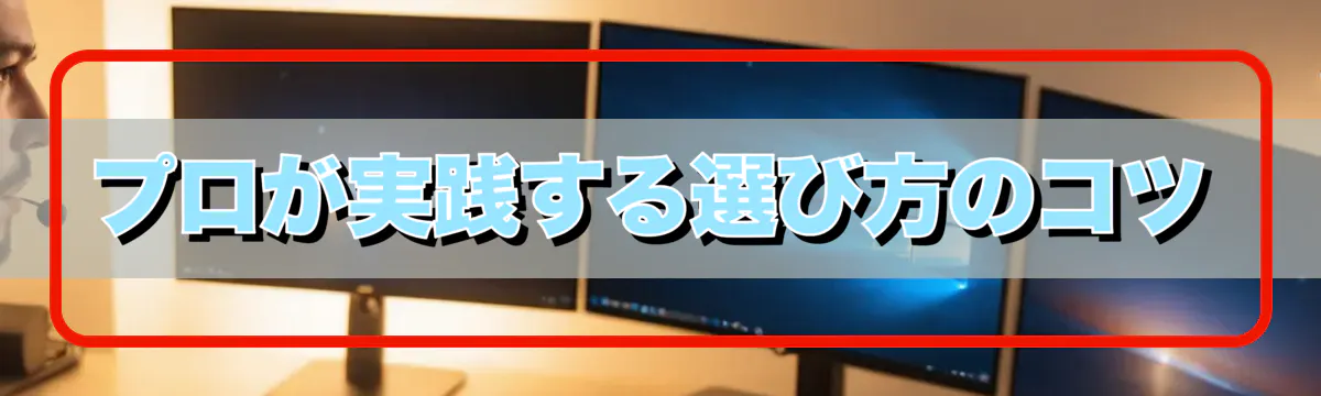 プロが実践する選び方のコツ