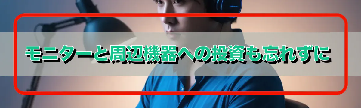 モニターと周辺機器への投資も忘れずに