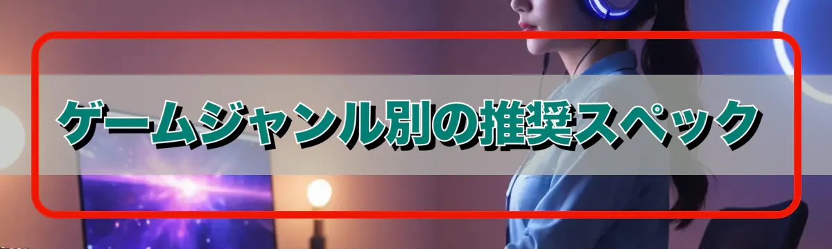 ゲームジャンル別の推奨スペック