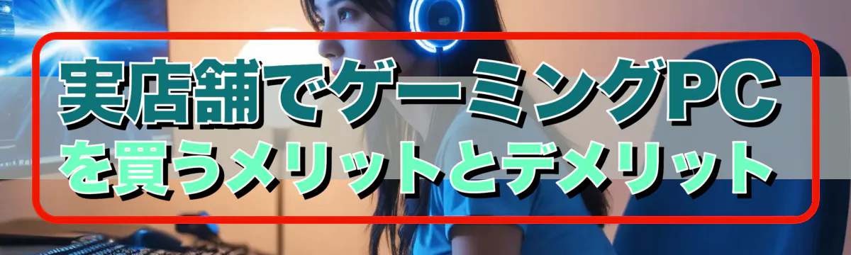 実店舗でゲーミングPCを買うメリットとデメリット