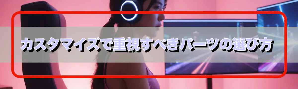 カスタマイズで重視すべきパーツの選び方