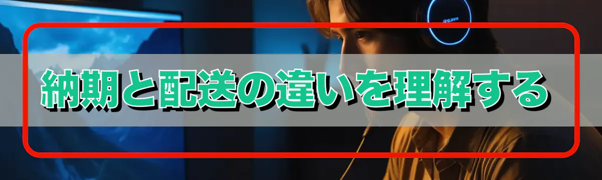 納期と配送の違いを理解する