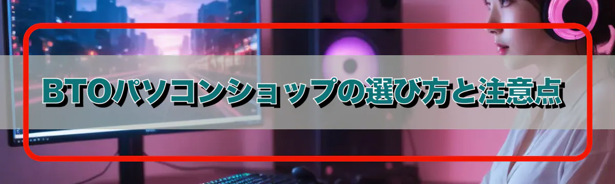 BTOパソコンショップの選び方と注意点