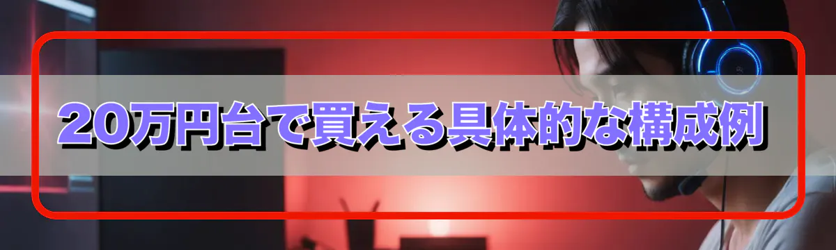 20万円台で買える具体的な構成例