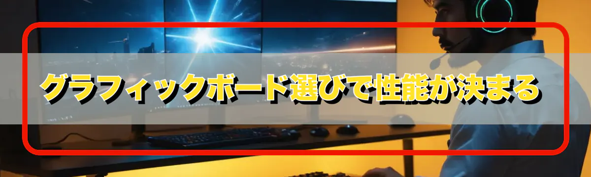 グラフィックボード選びで性能が決まる