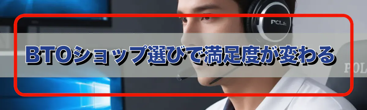BTOショップ選びで満足度が変わる