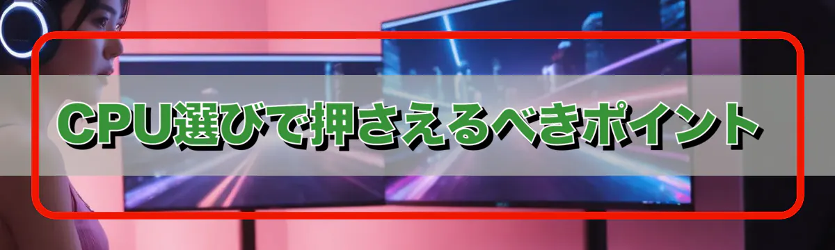 CPU選びで押さえるべきポイント