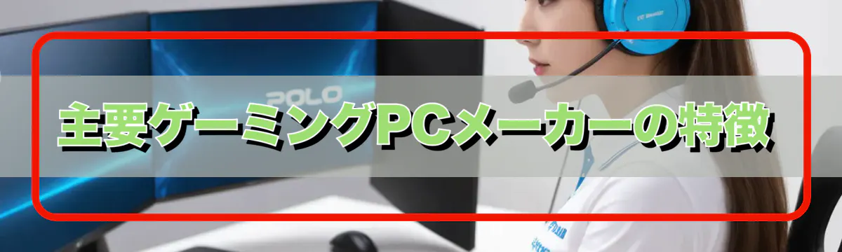主要ゲーミングPCメーカーの特徴