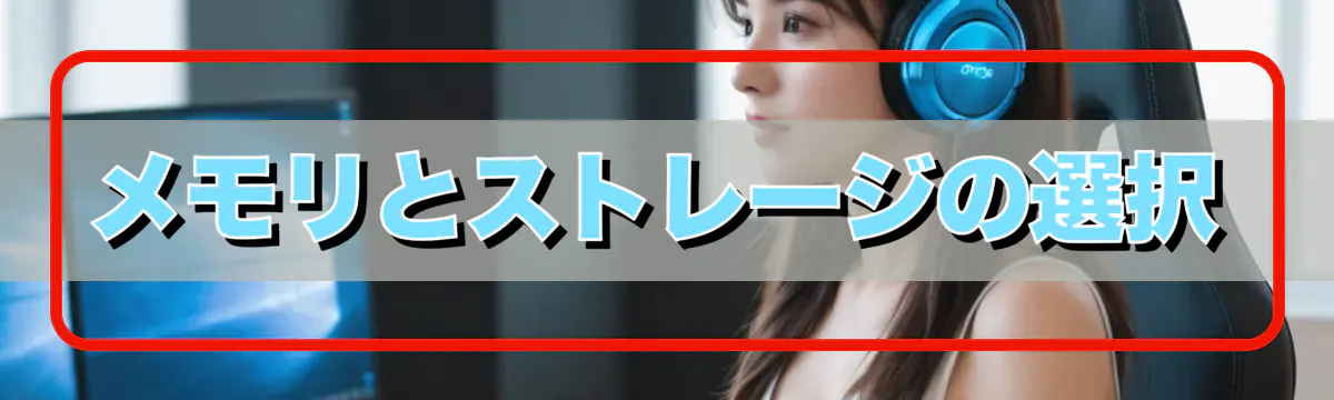 メモリとストレージの選択