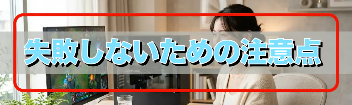失敗しないための注意点