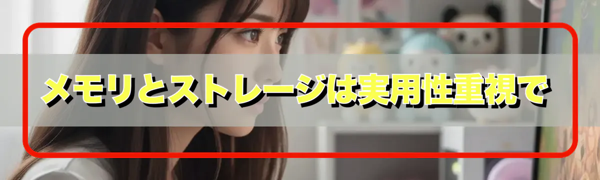 メモリとストレージは実用性重視で