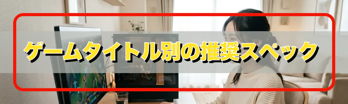ゲームタイトル別の推奨スペック